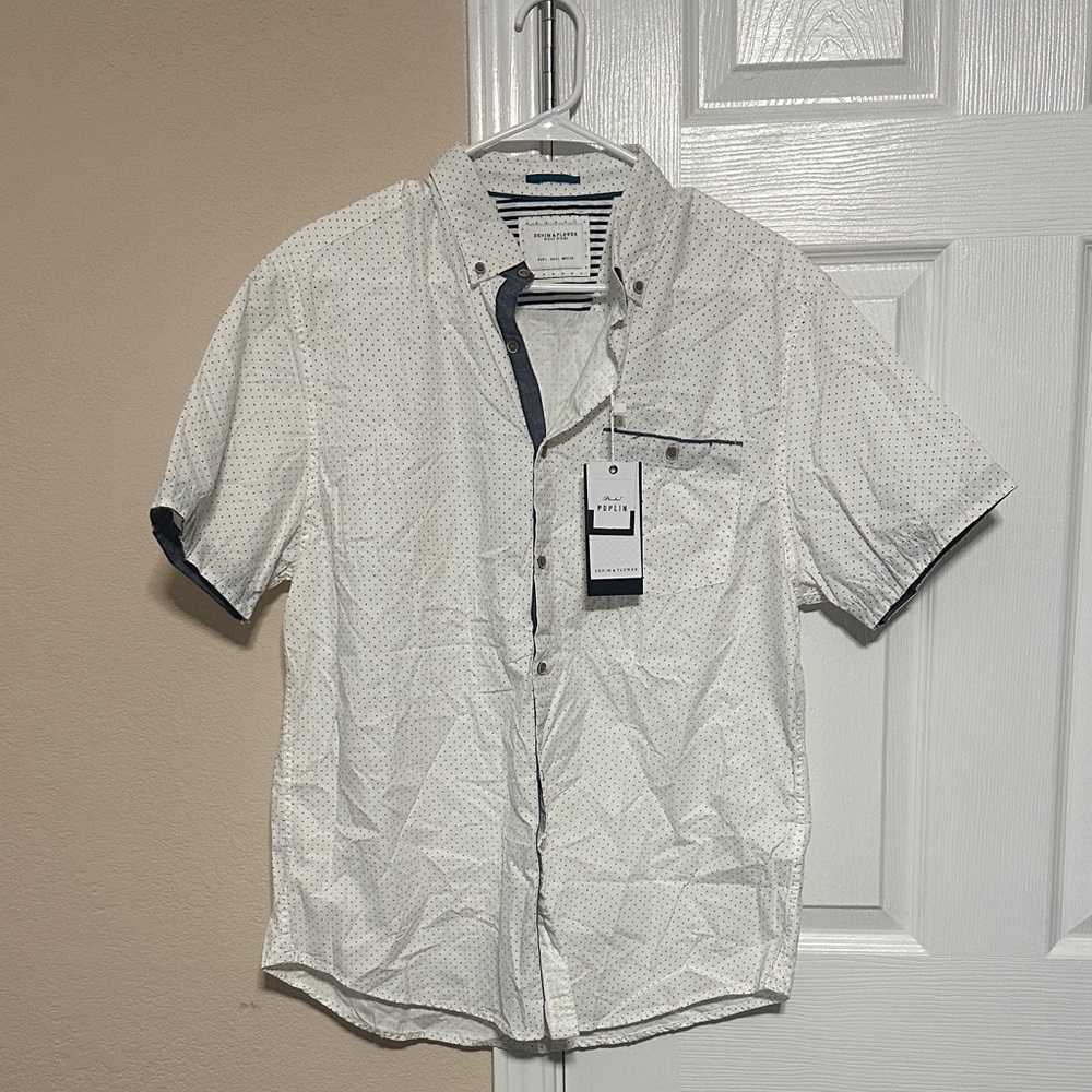 Denim & Flower Ricky Singh Men’s polka dot button down